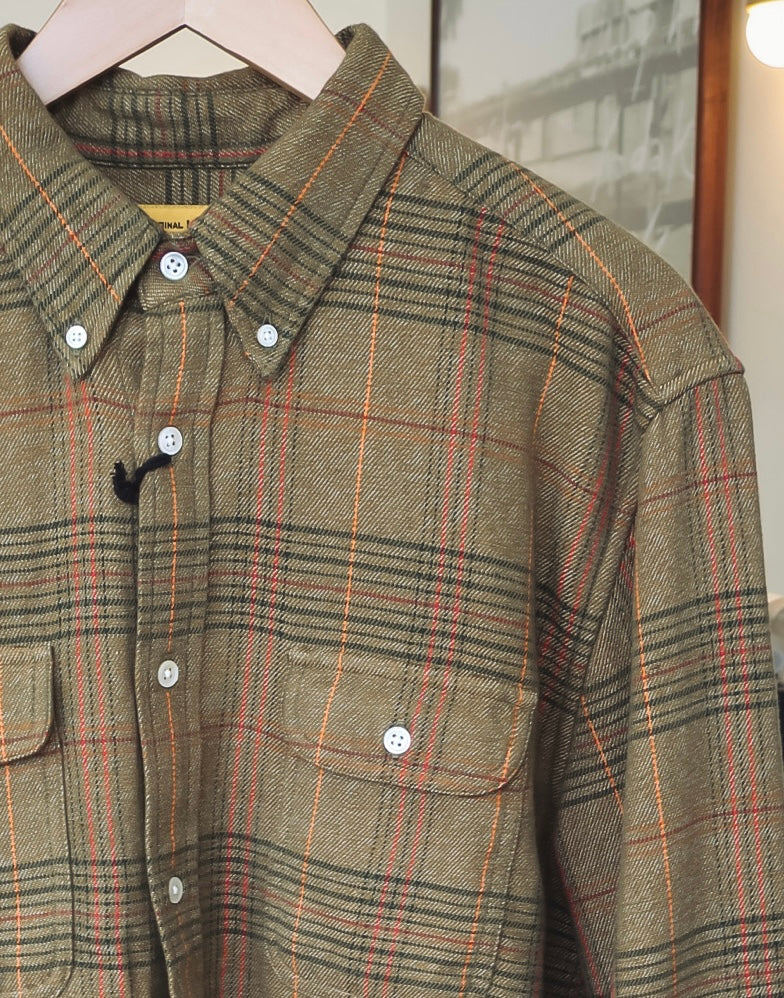 Twin Flap Pocket Shirt Green Plaid