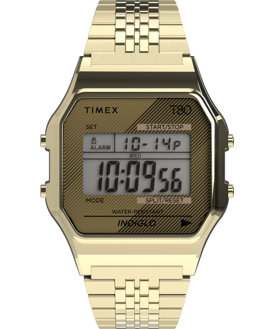 Timex T80 34mm Stainless Steel Bracelet Watch