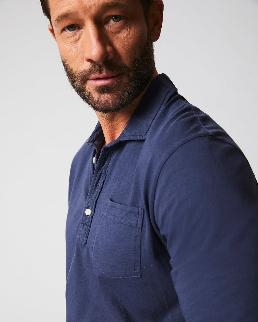 Long Sleeve Pensacola Polo Navy