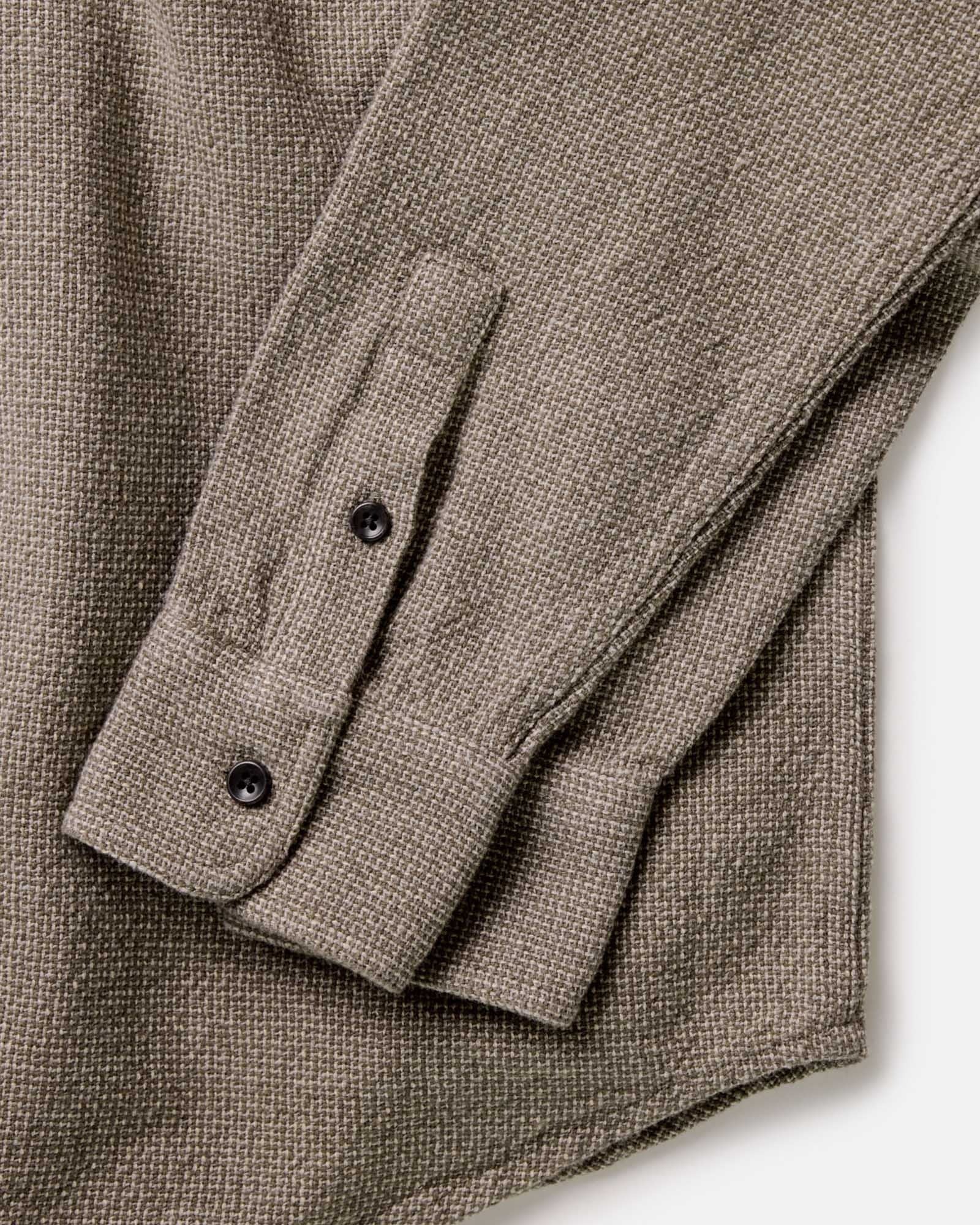 The Ledge Shirt Army Linen Tweed
