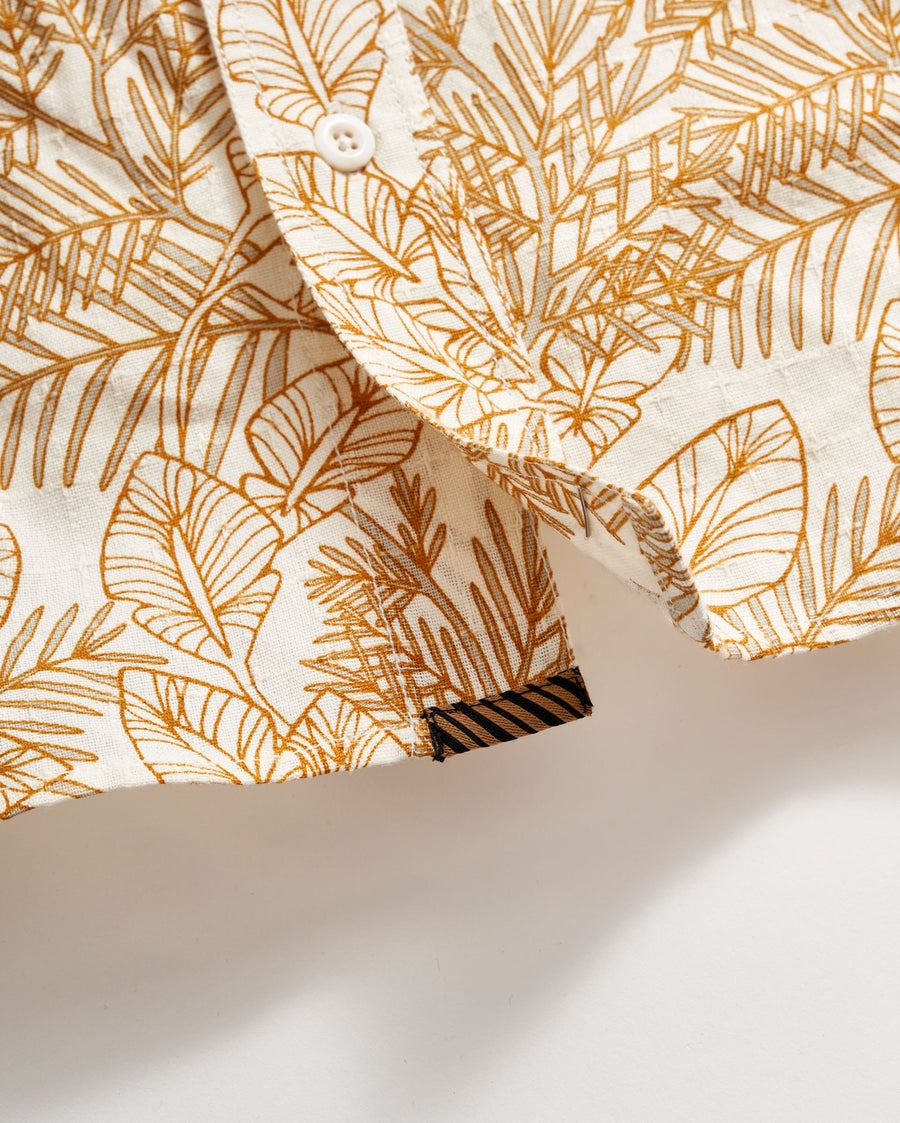 Short Sleeve Textural Pine Treme Block Shirt Tinted White/Multi