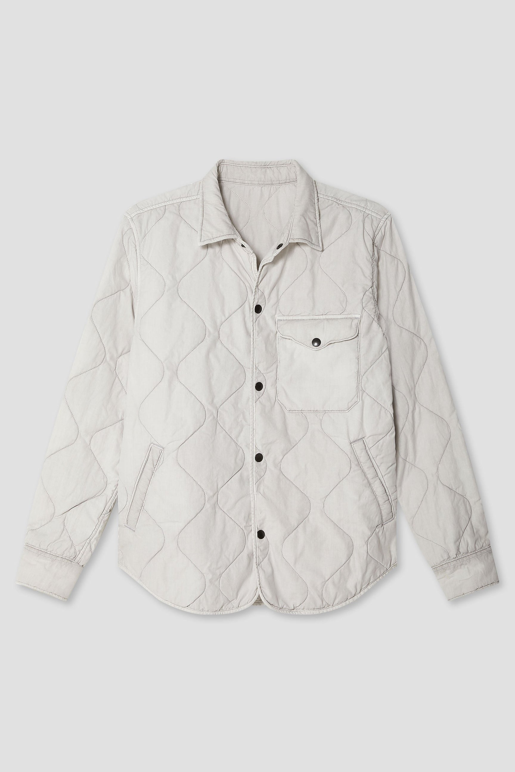Flight Quilted Shirt Jacket Bone