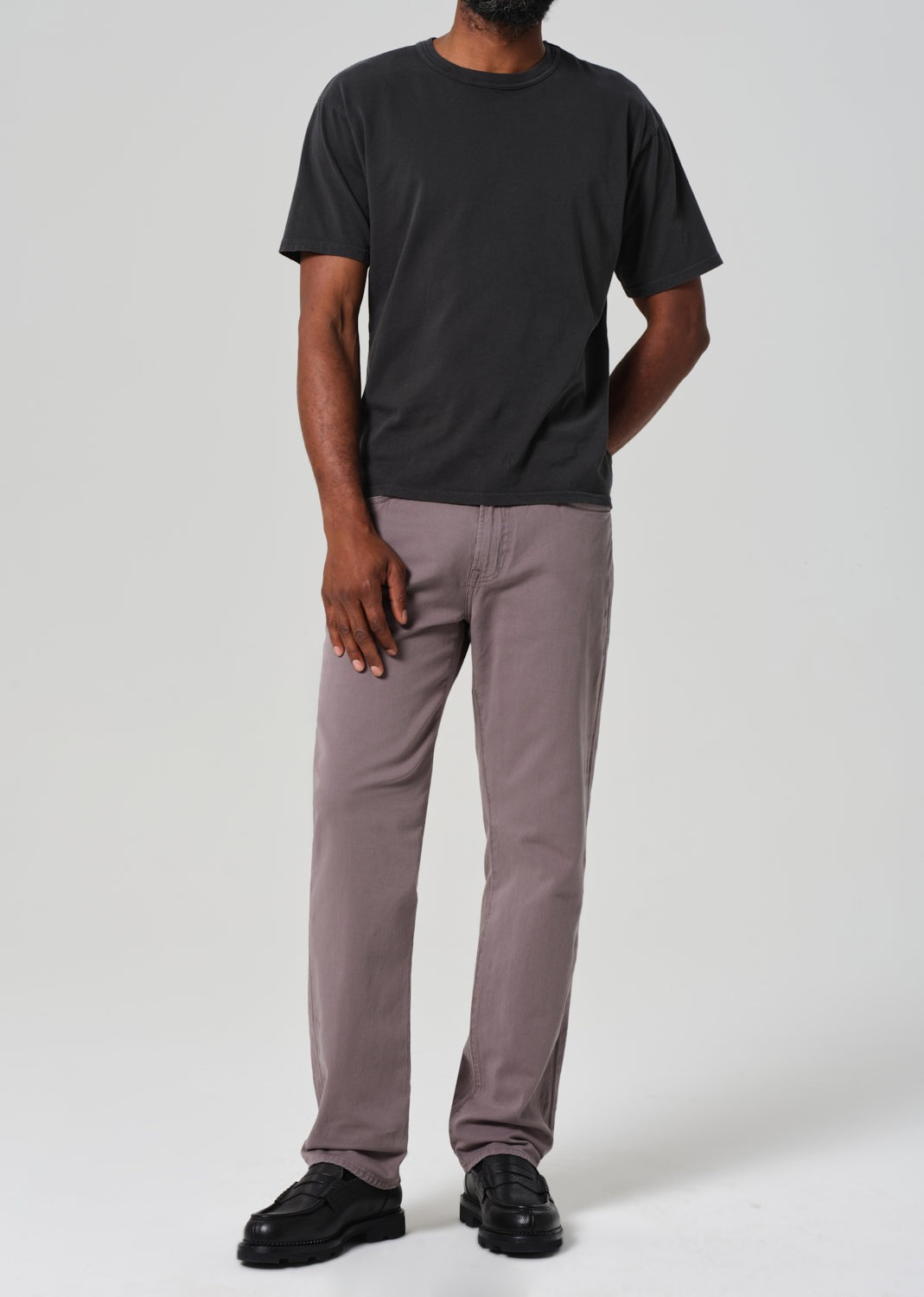 Elijah in Stretch Linen Slate Grey (Volcanic)