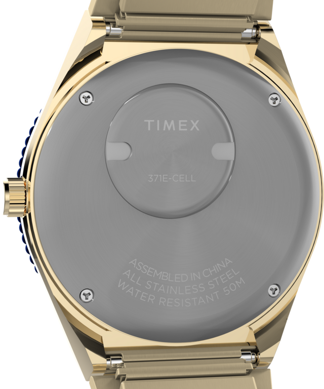 Q Timex® 36mm Stainless Steel Expansion Band Watch