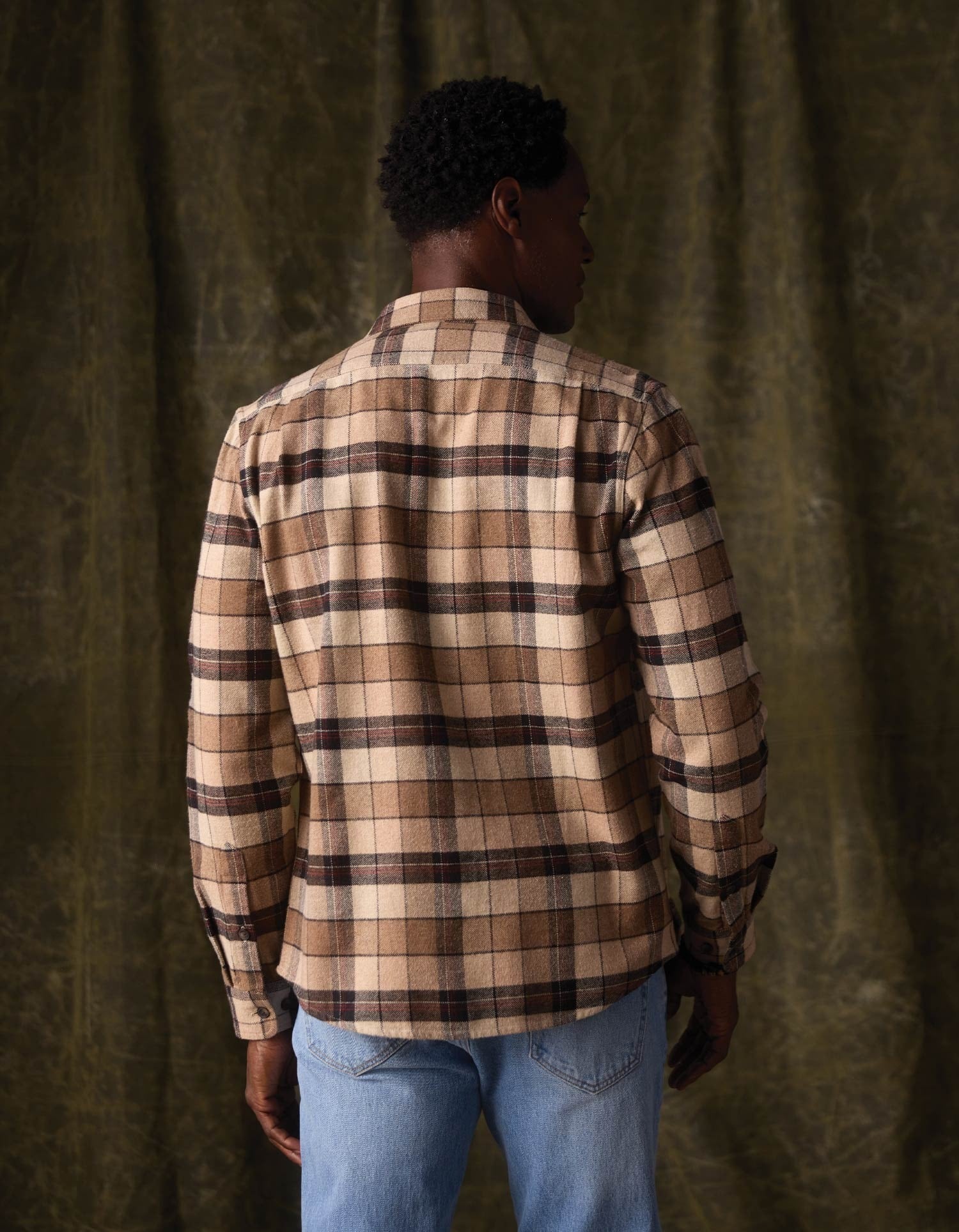 Louis Heavyweight Flannel Overshirt Mink Plaid