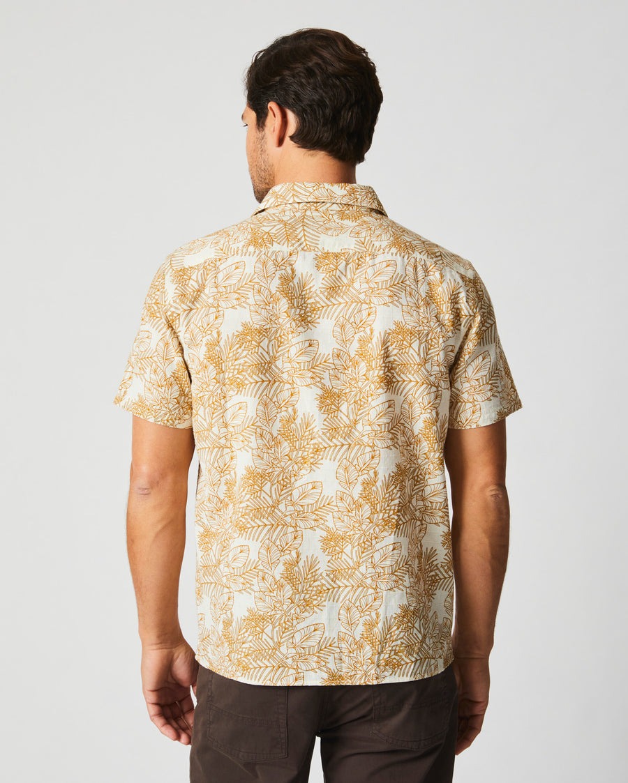 Short Sleeve Textural Pine Treme Block Shirt Tinted White/Multi
