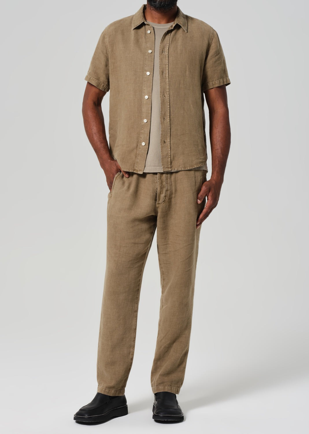 Drawstring Deck Pant Dark Khaki (Reservoir)