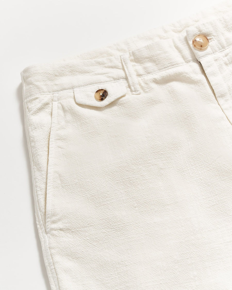 Slub Cotton Short Tinted White