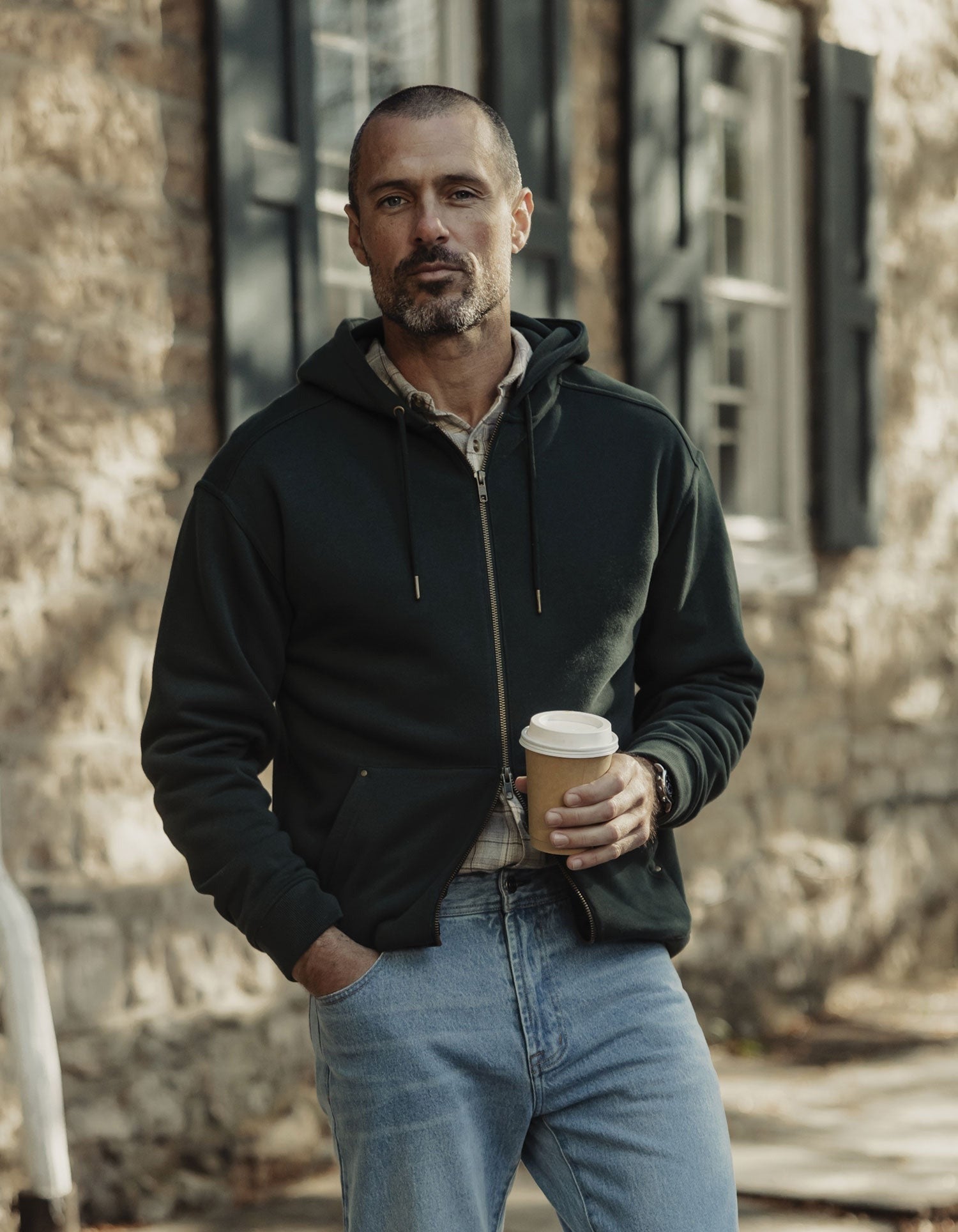 Normal Fleece Full Zip Hoodie Varsity Green