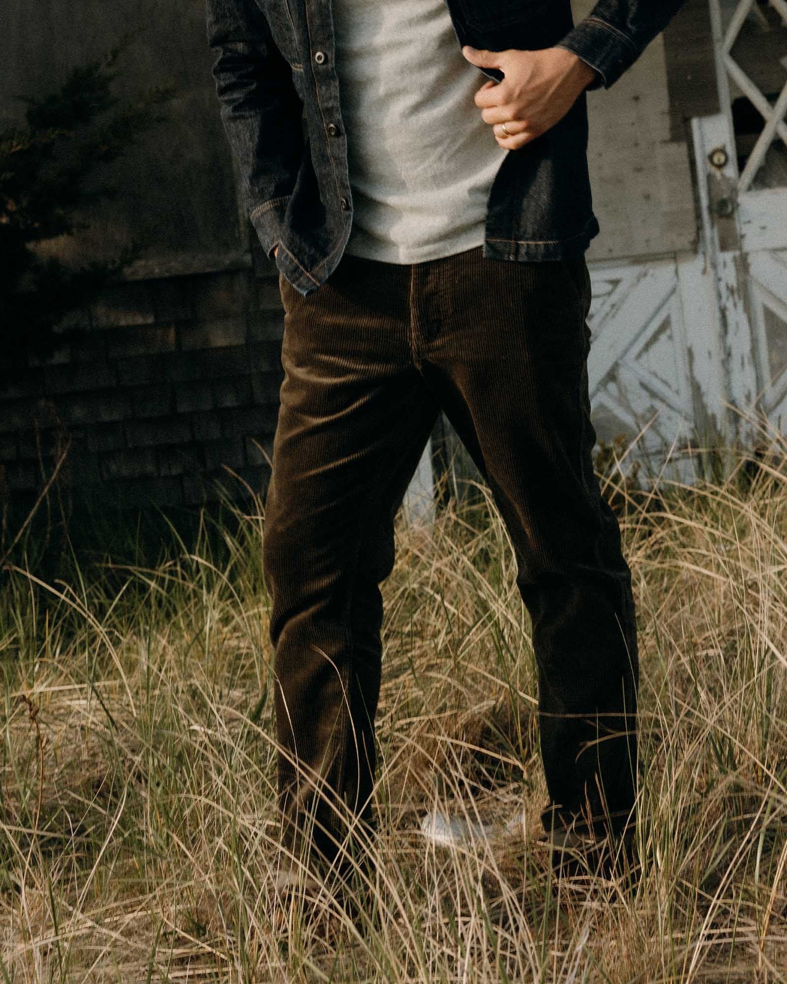 The Carnegie Pant Fatigue Olive Corduroy