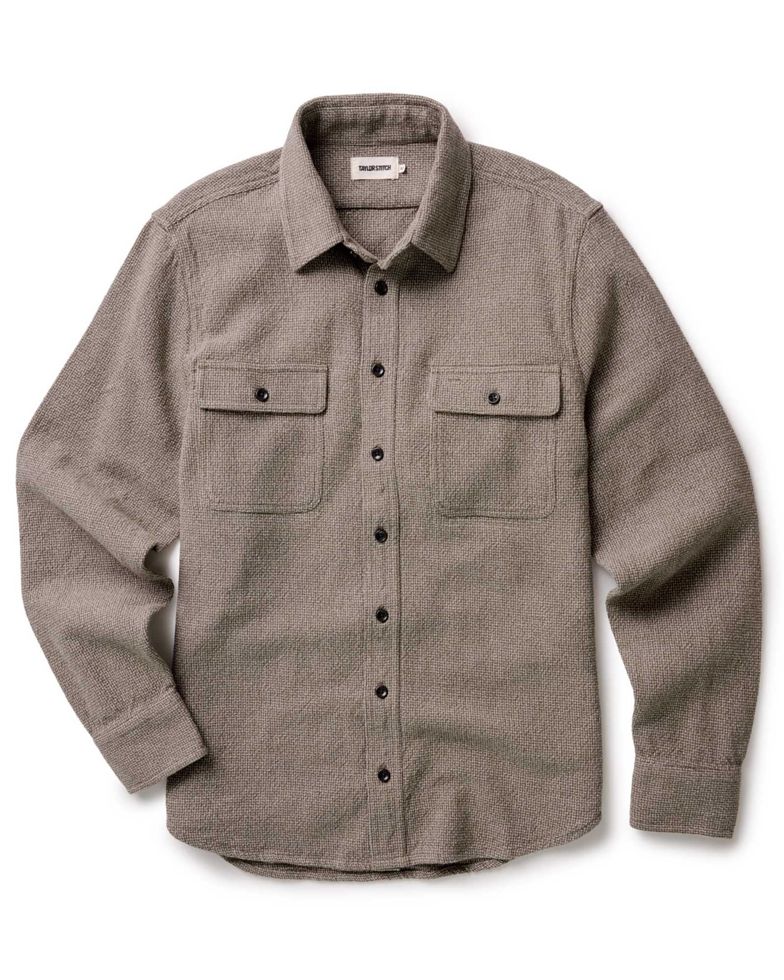The Ledge Shirt Army Linen Tweed