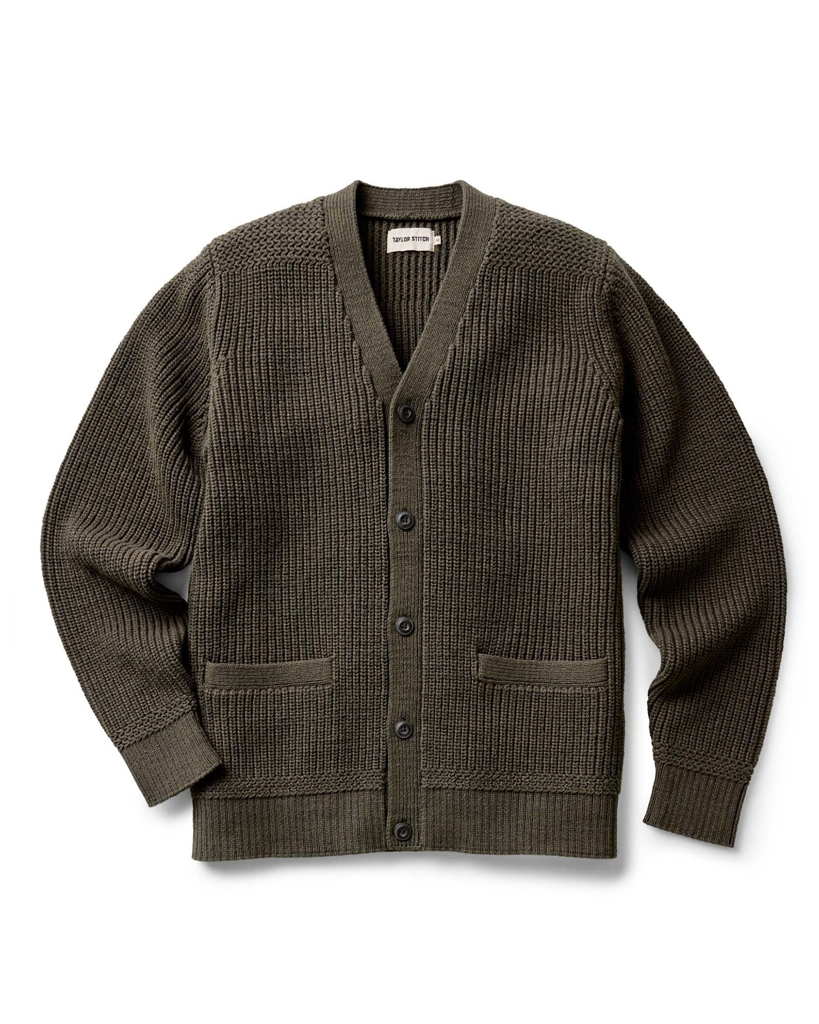 The Mariner Cardigan Heather Loden Slub
