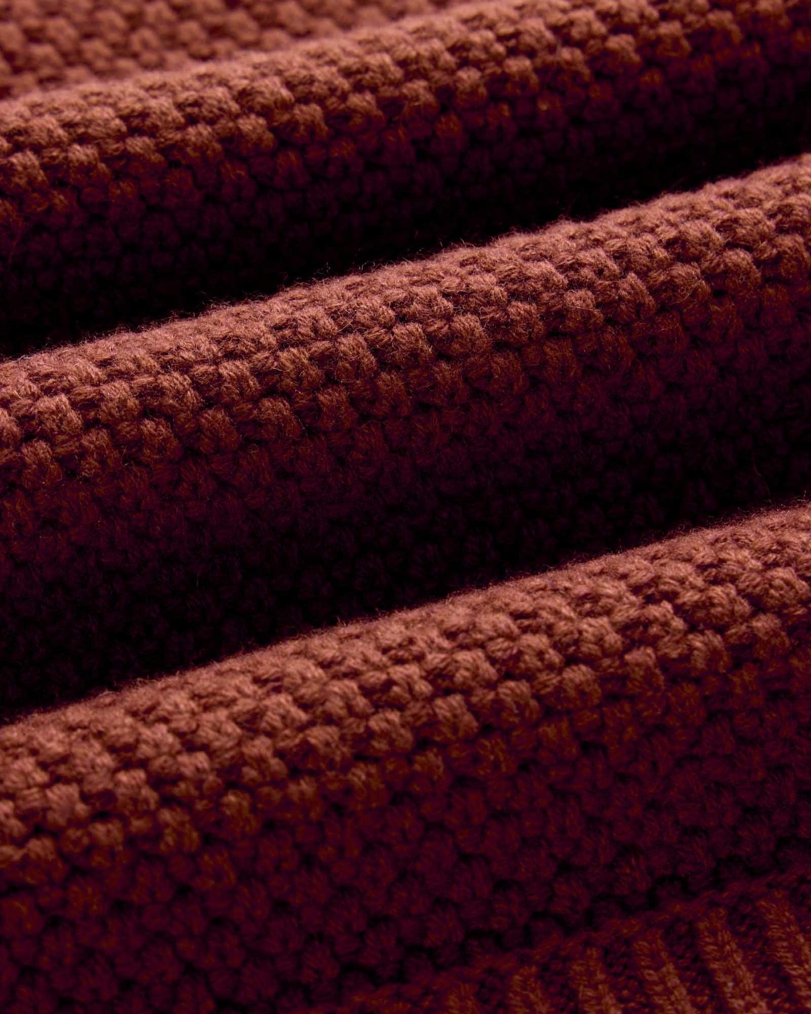 The Fisherman Sweater Heather Brick Merino