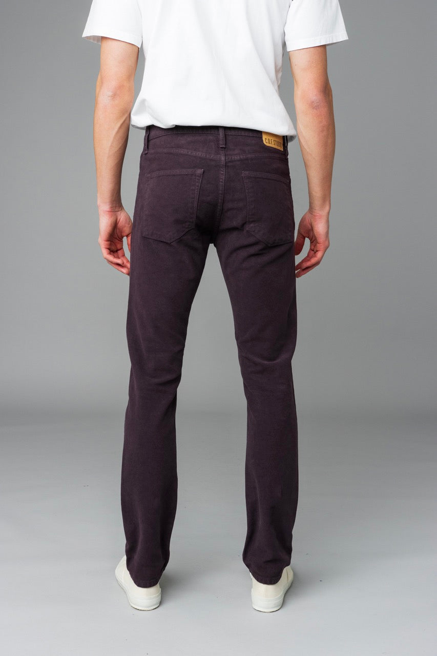 M7 Tapered Soft Moleskin Burgundy