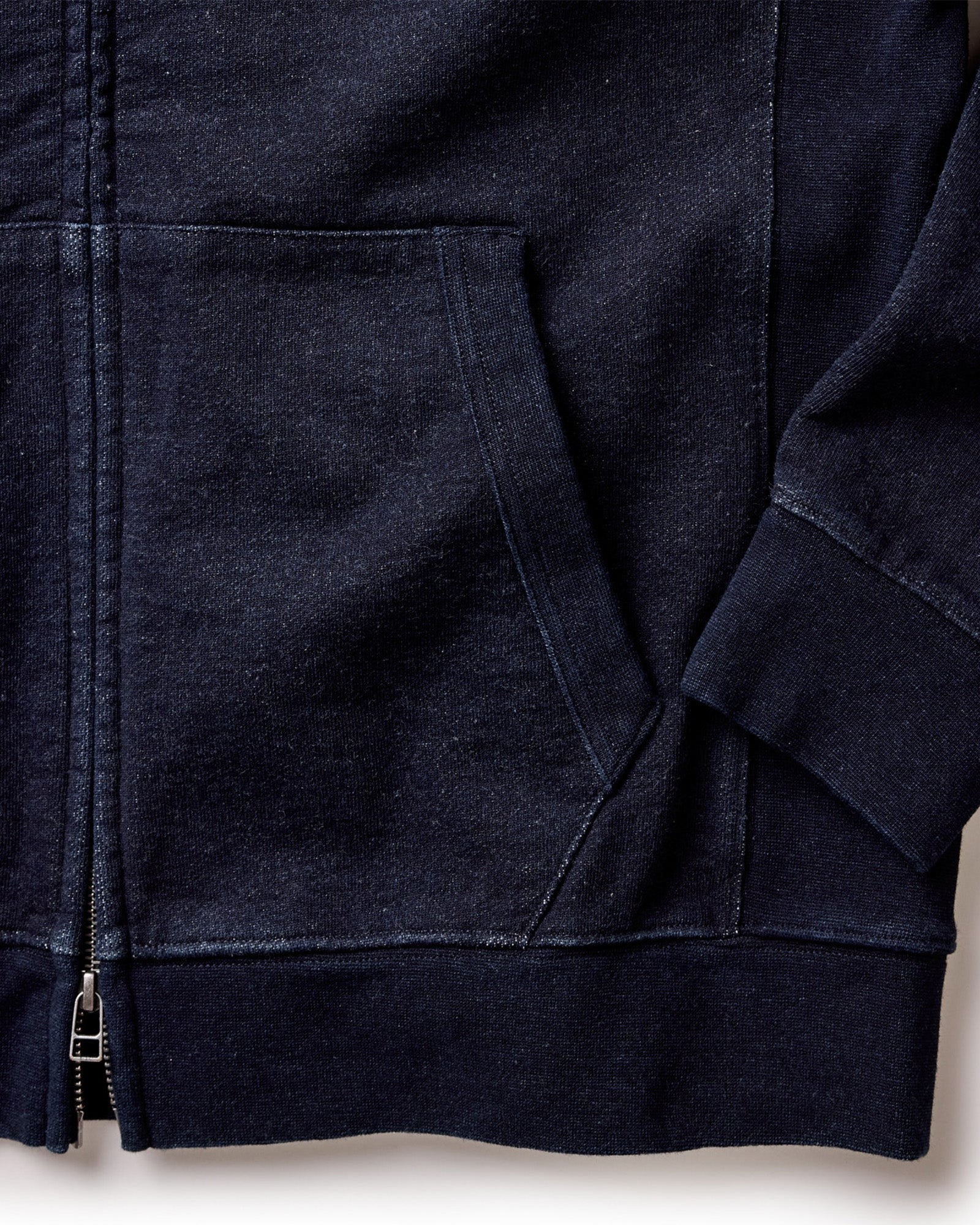 The Apres Zip Hoodie Rinsed Indigo Terry
