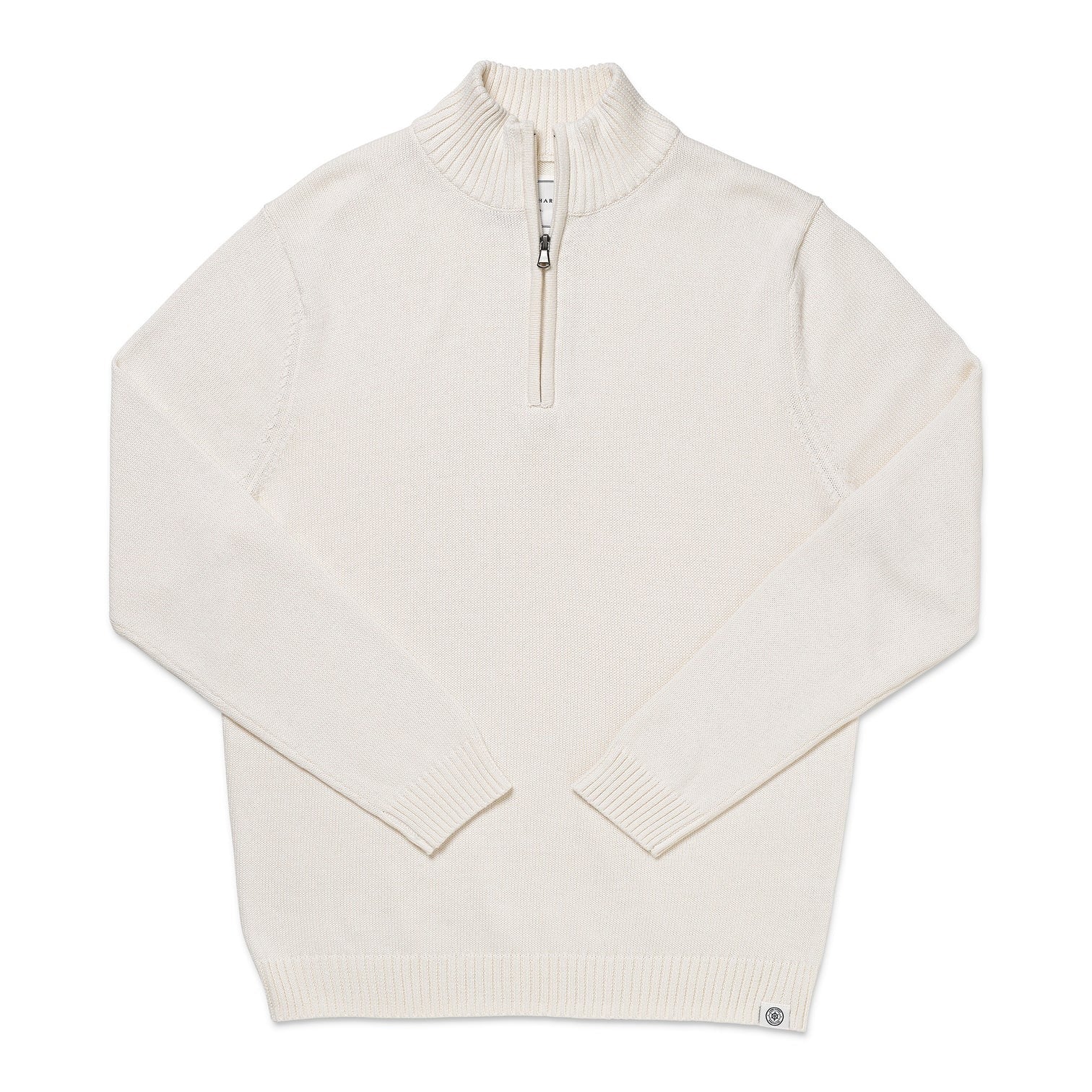 Jersey Stitch Quarter Zip Cream