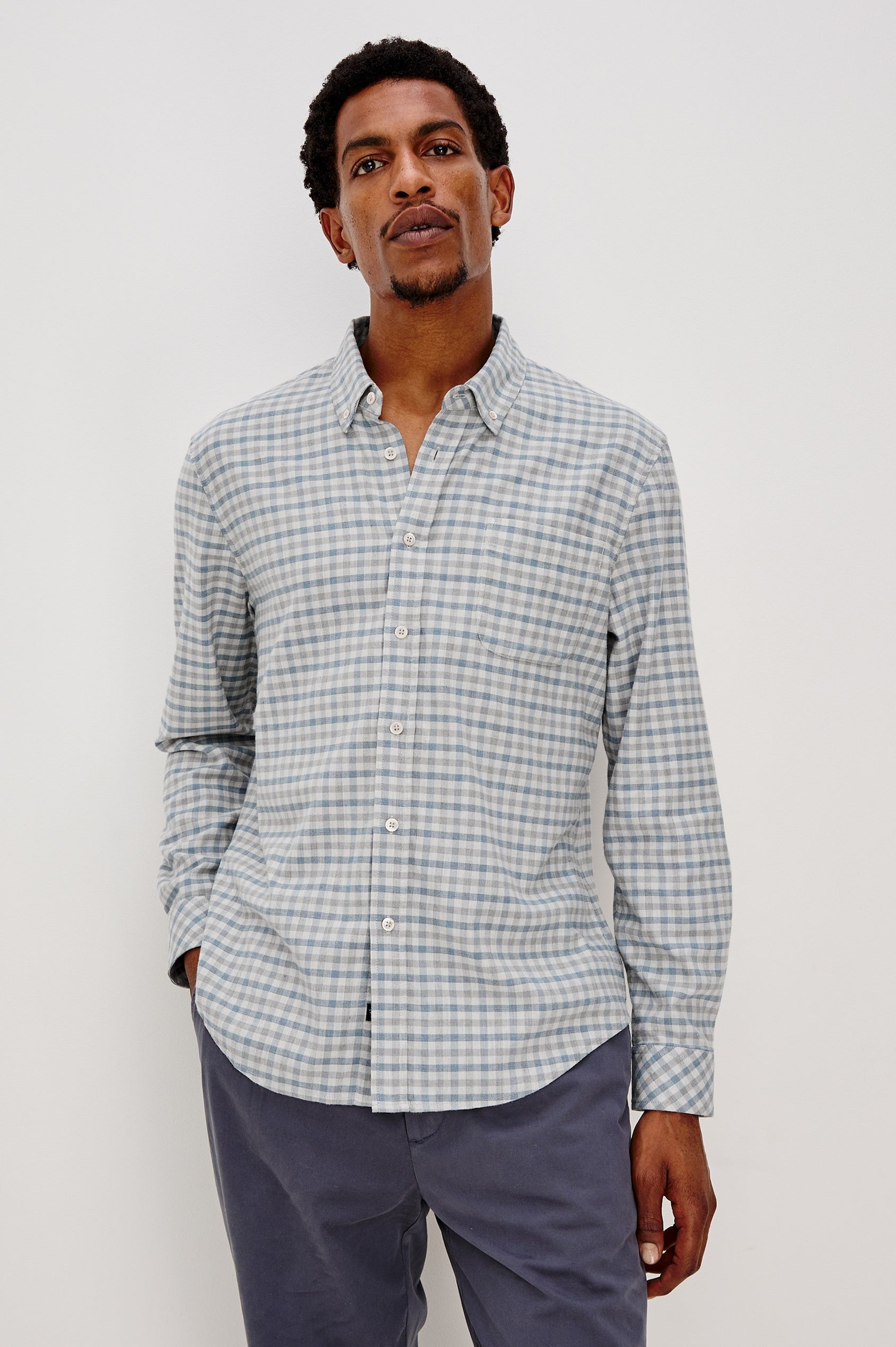Vance Charcoal Blue Check