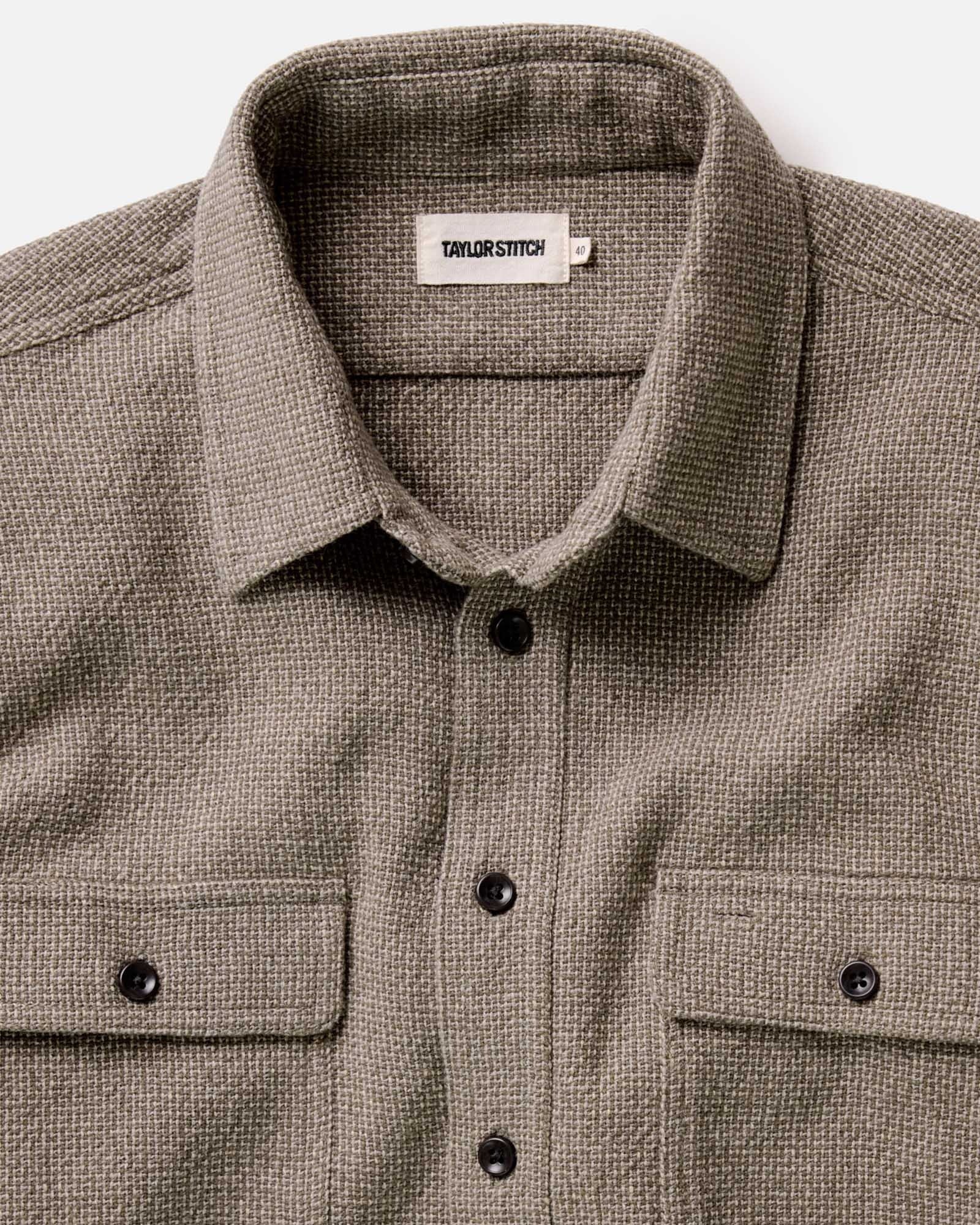 The Ledge Shirt Army Linen Tweed