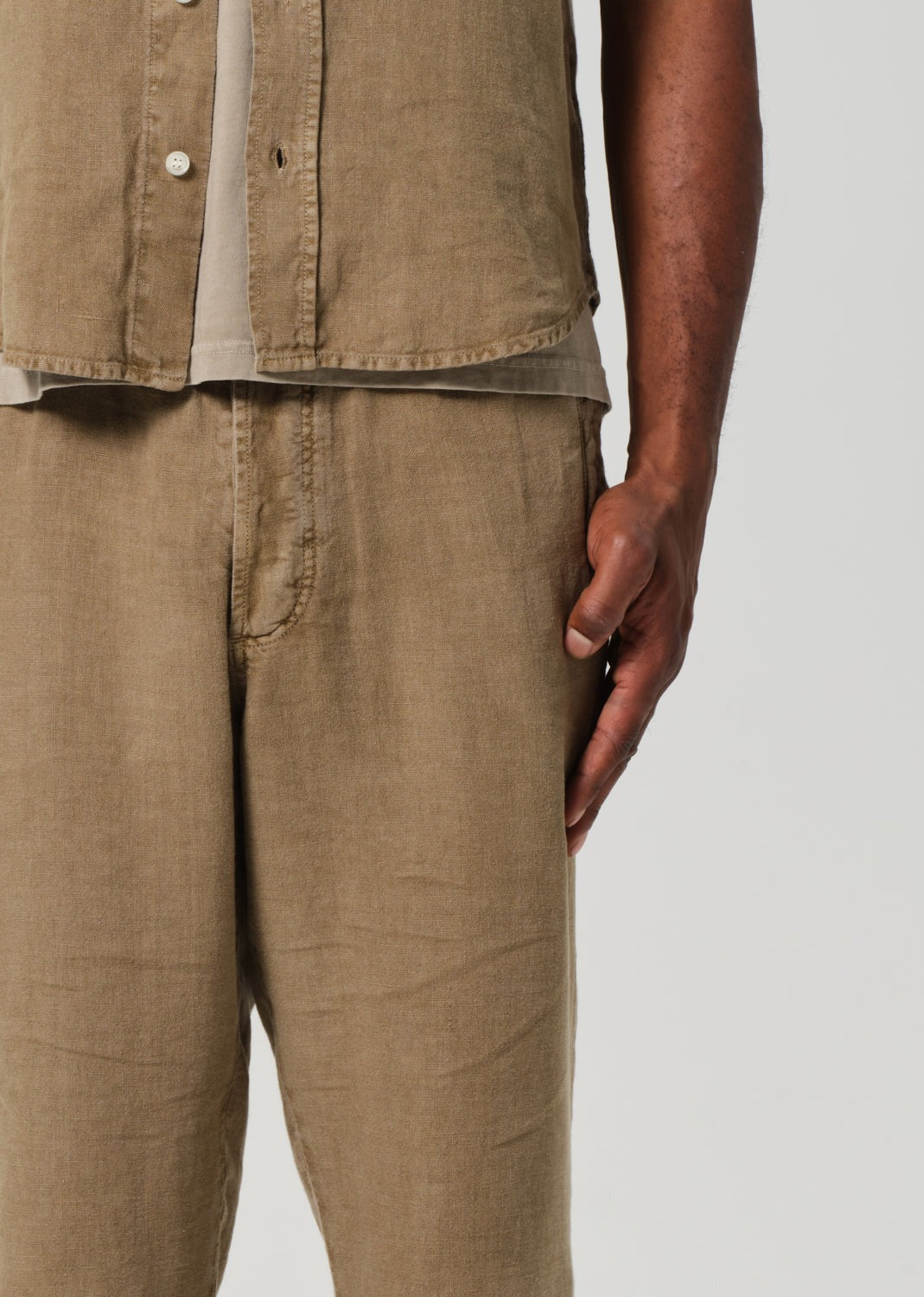 Drawstring Deck Pant Dark Khaki (Reservoir)