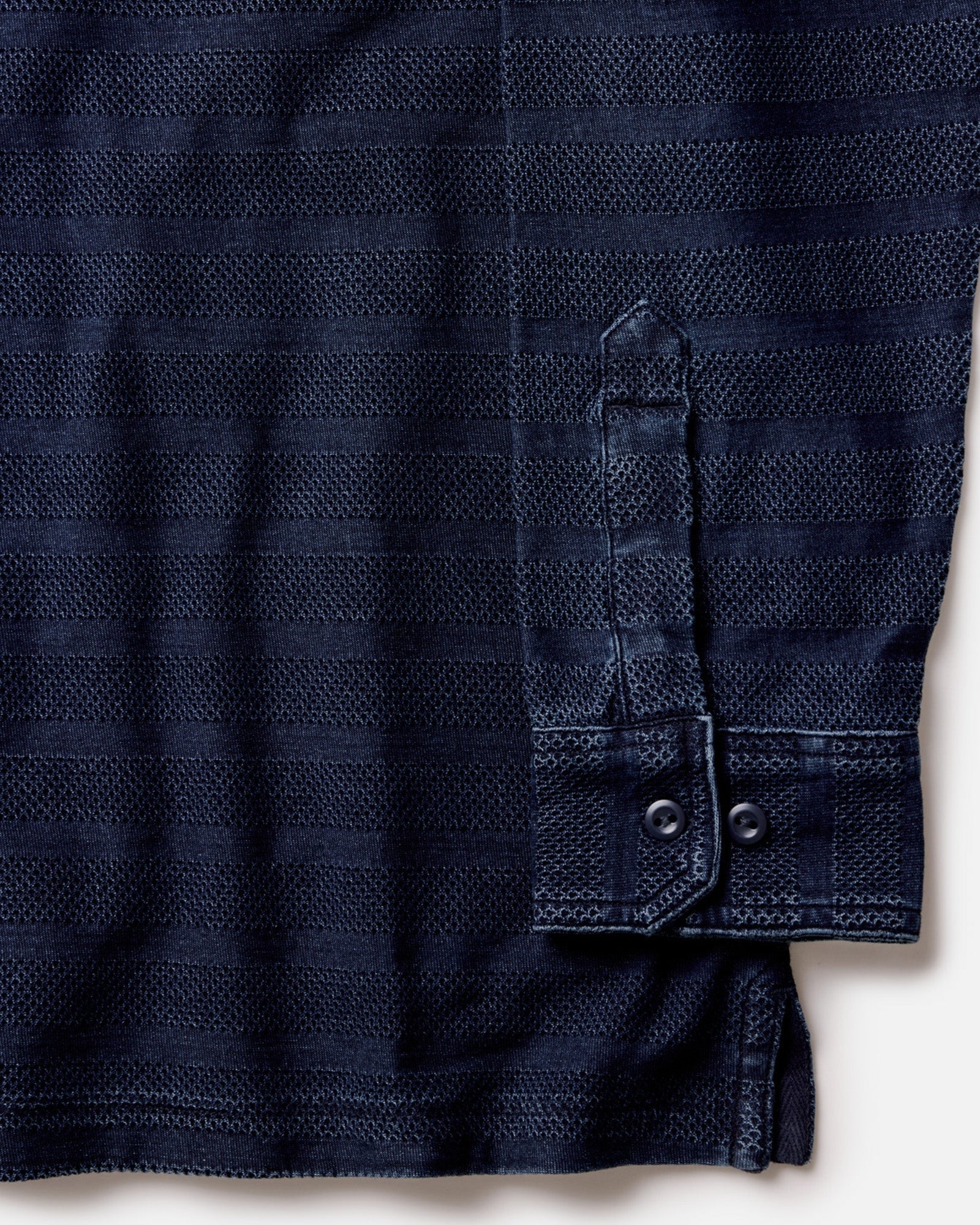 The L/S Polo Indigo Knit Stripe