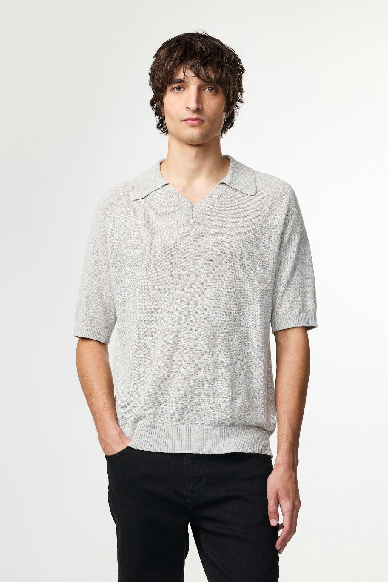 Cale V-Neck Polo 6565 Winter Sky