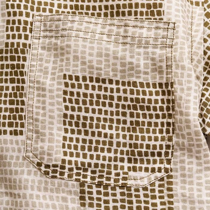 S/S Brick Patchwork Tuscumbia Shirt Olive Multi