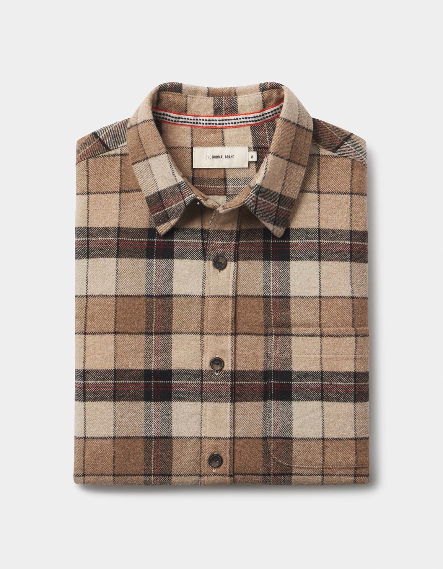Louis Heavyweight Flannel Overshirt Mink Plaid