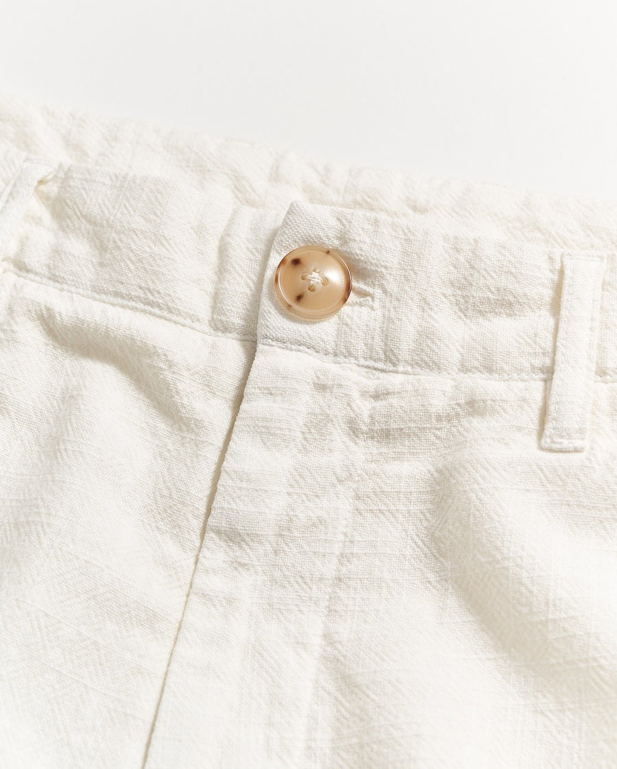 Slub Cotton Short Tinted White