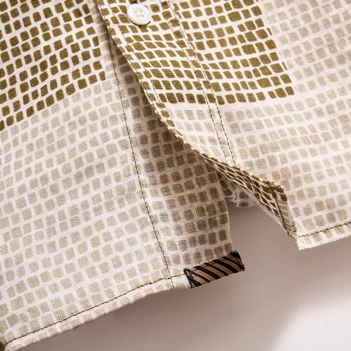 S/S Brick Patchwork Tuscumbia Shirt Olive Multi