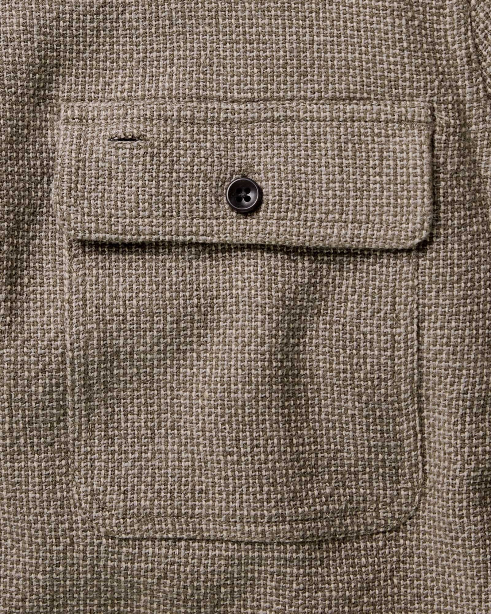 The Ledge Shirt Army Linen Tweed
