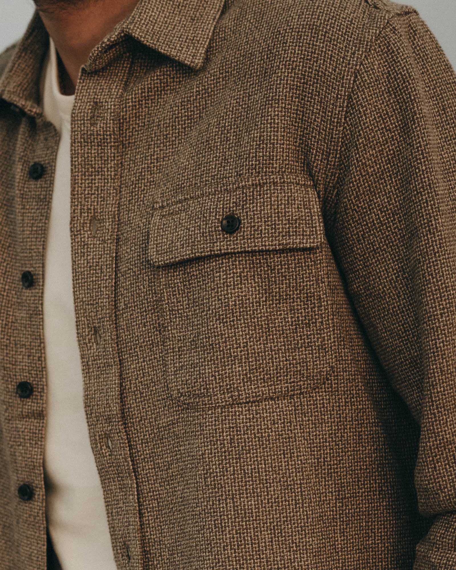 The Ledge Shirt Army Linen Tweed