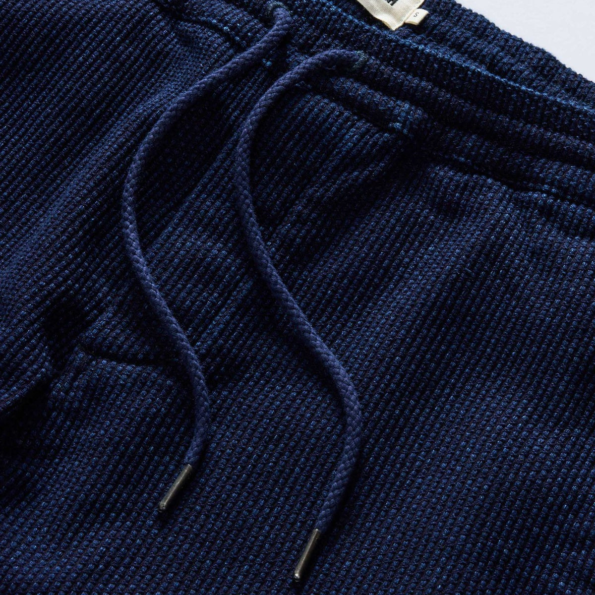 The Apres Pant Rinsed Indigo Sashiko