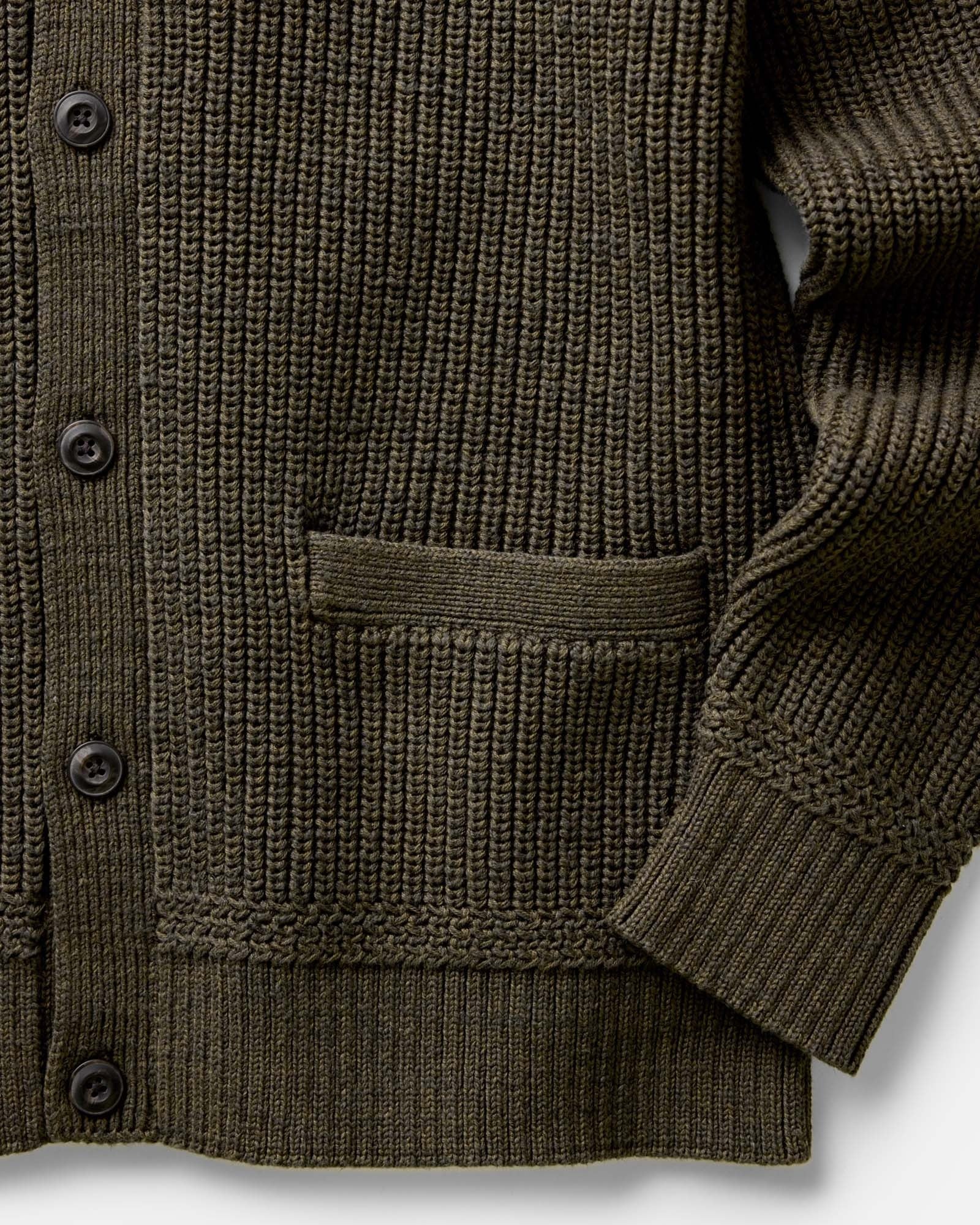 The Mariner Cardigan Heather Loden Slub