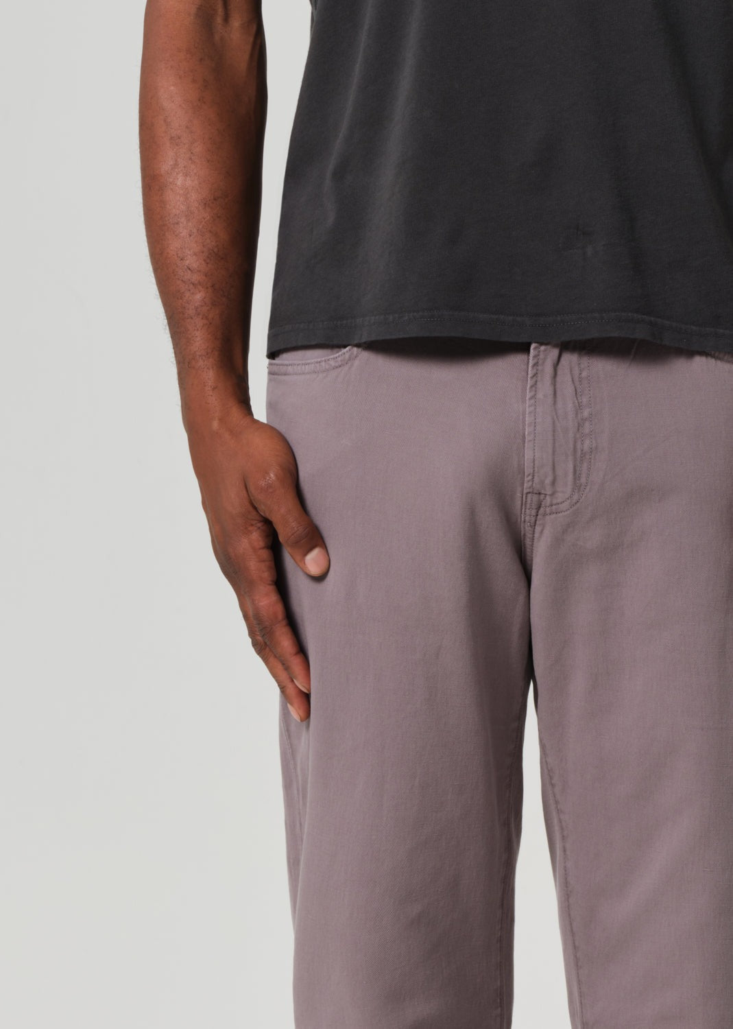 Elijah in Stretch Linen Slate Grey (Volcanic)