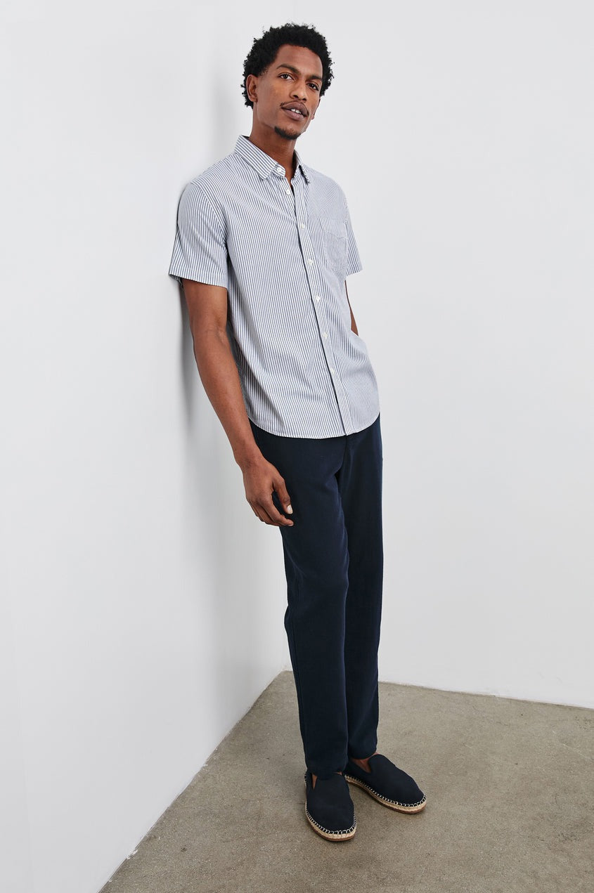 Kieren Blue White Stripe