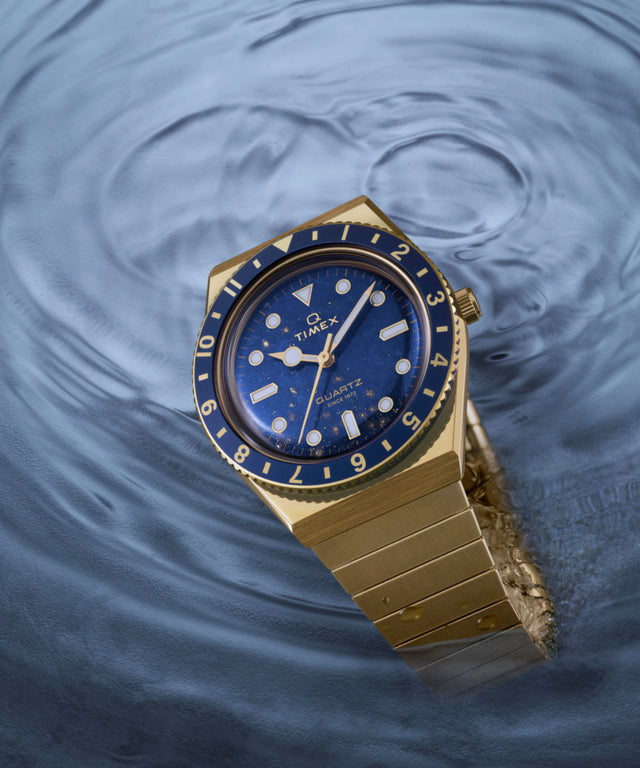 Q Timex® 36mm Stainless Steel Expansion Band Watch