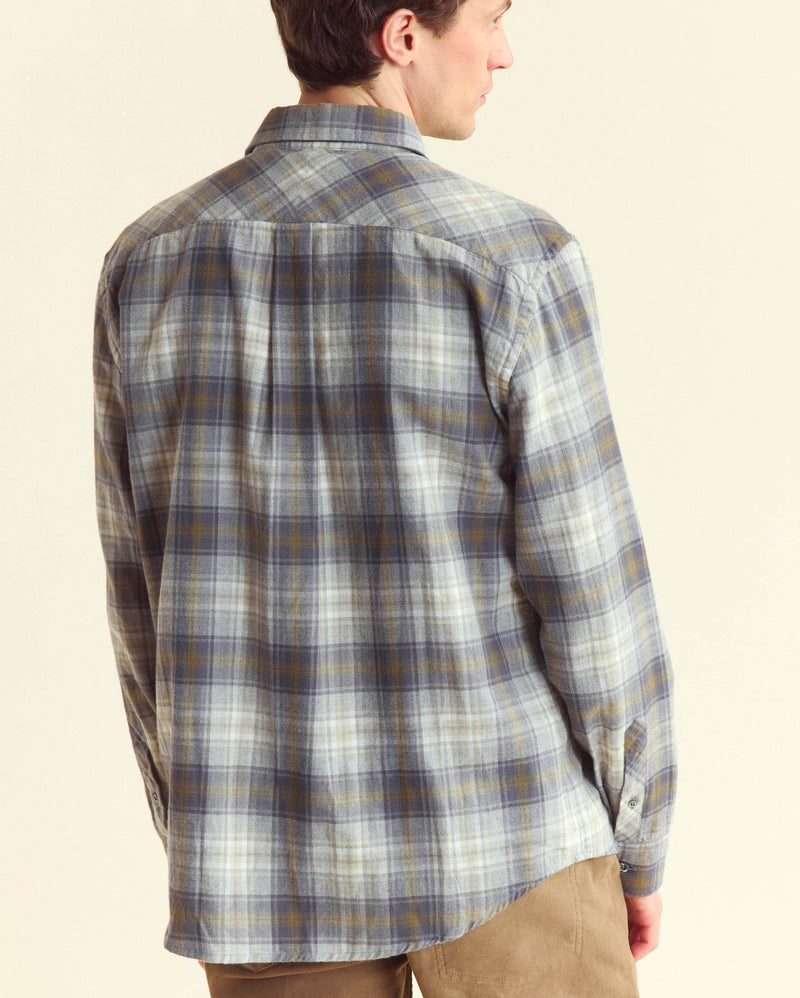 Herringbone Melange John T Shirt Grey Melange Multi