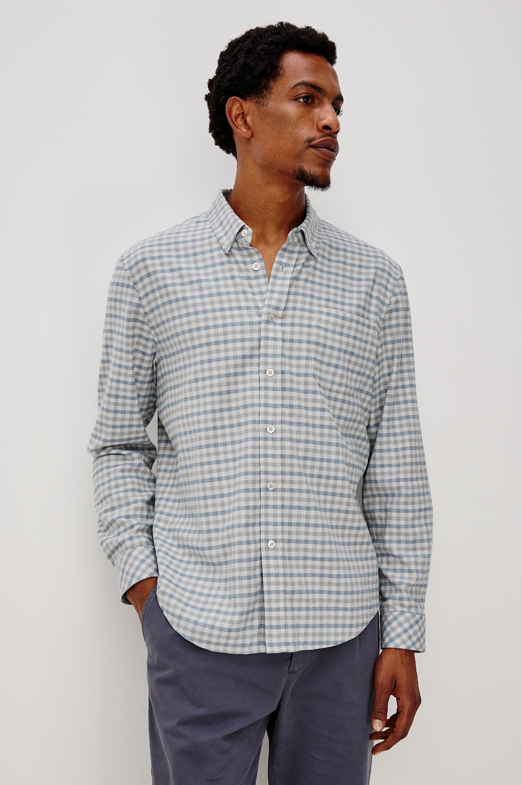 Vance Charcoal Blue Check