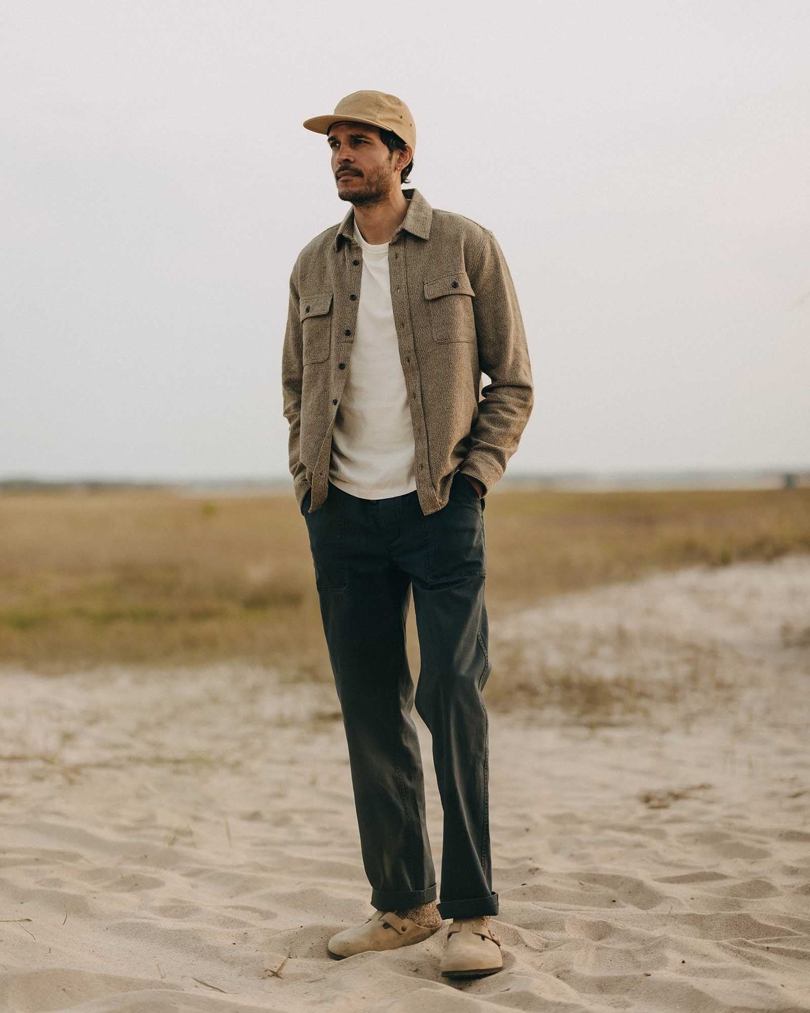 The Ledge Shirt Army Linen Tweed