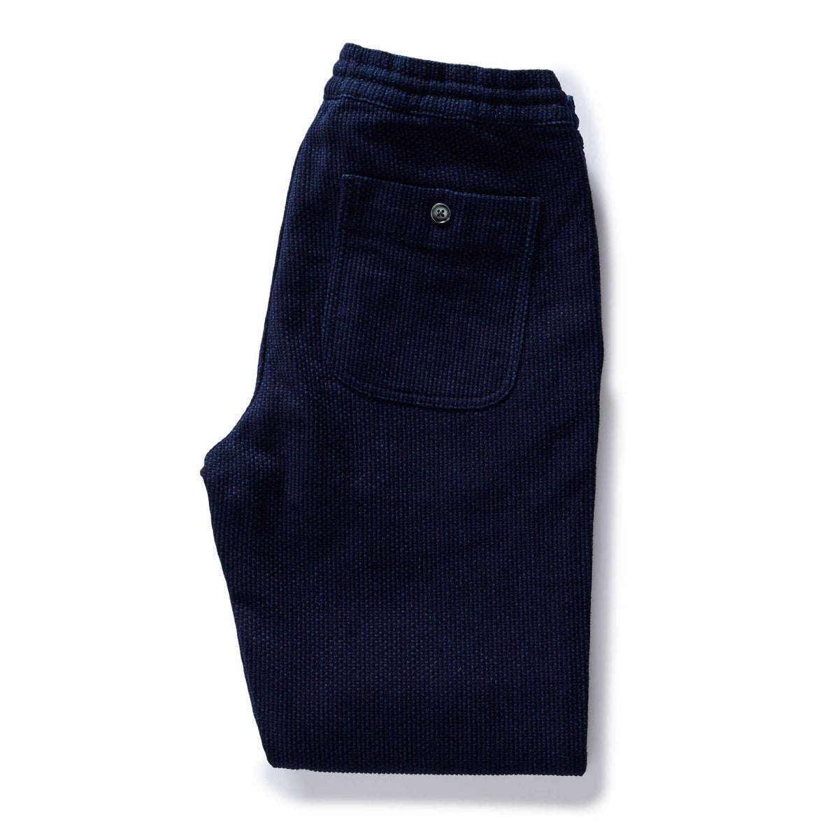 The Apres Pant Rinsed Indigo Sashiko