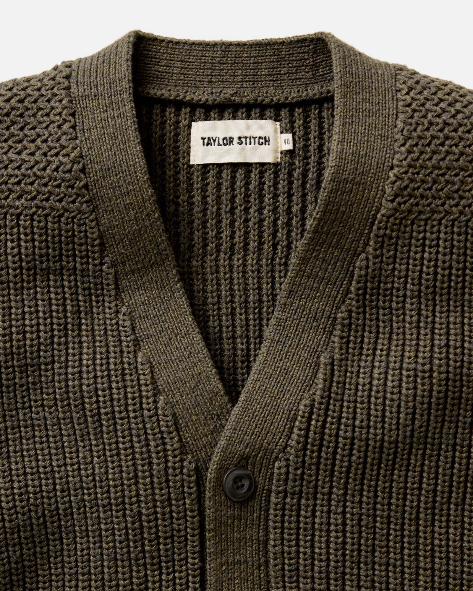 The Mariner Cardigan Heather Loden Slub