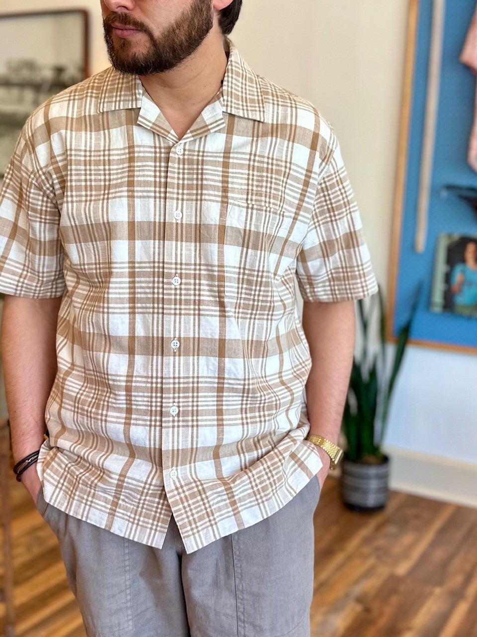 Cuban S/S Shirt Tan