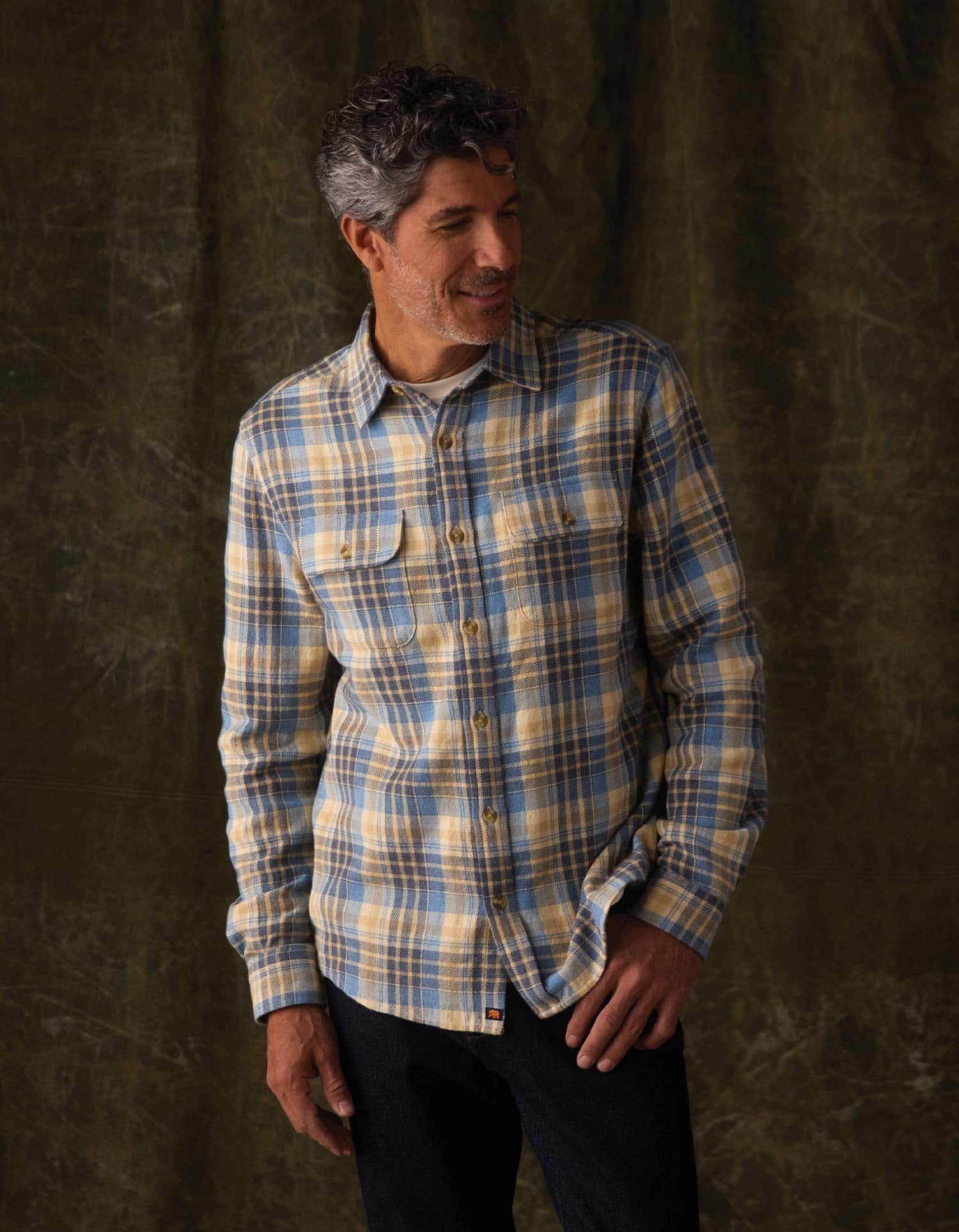 Mountain Overshirt Vintage Blue Plaid