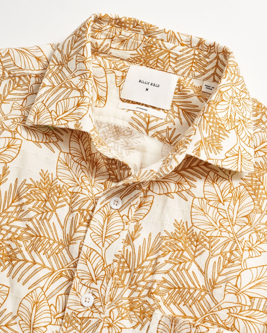 Short Sleeve Textural Pine Treme Block Shirt Tinted White/Multi