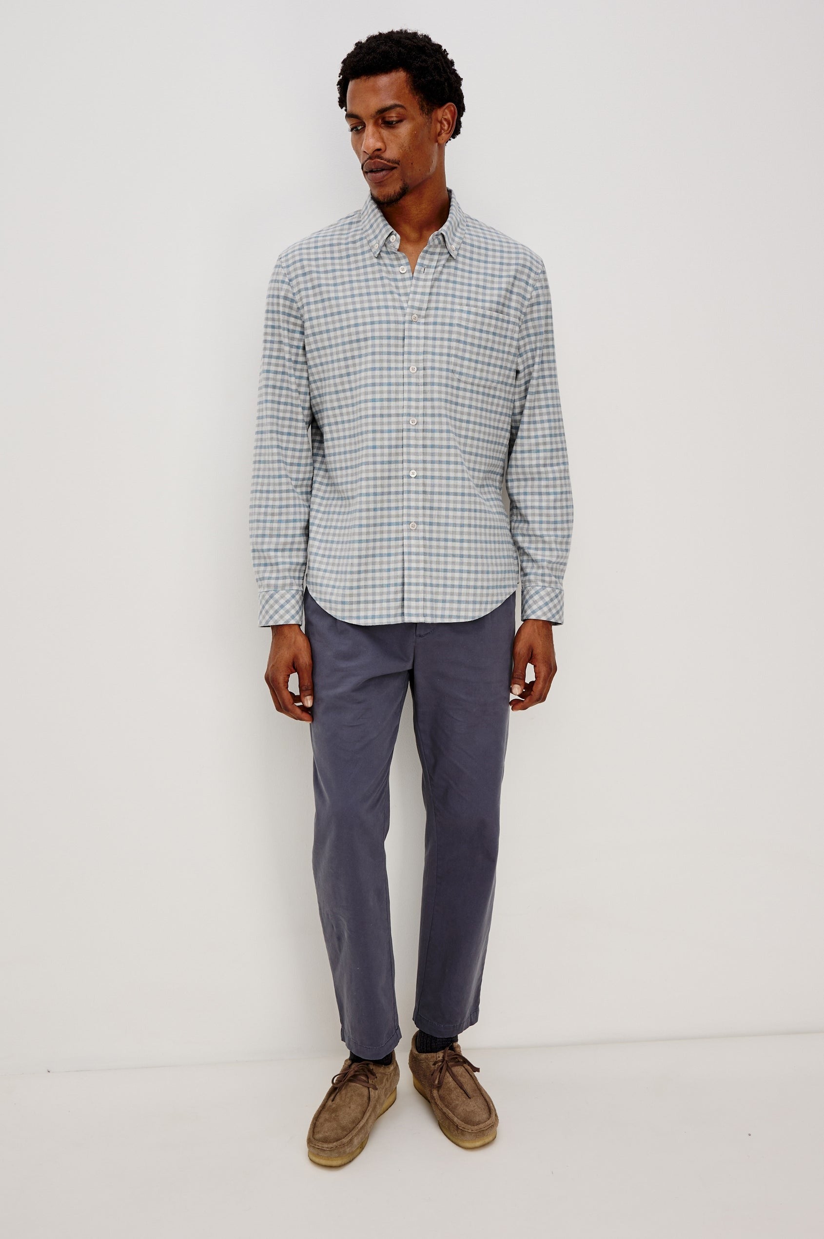 Vance Charcoal Blue Check
