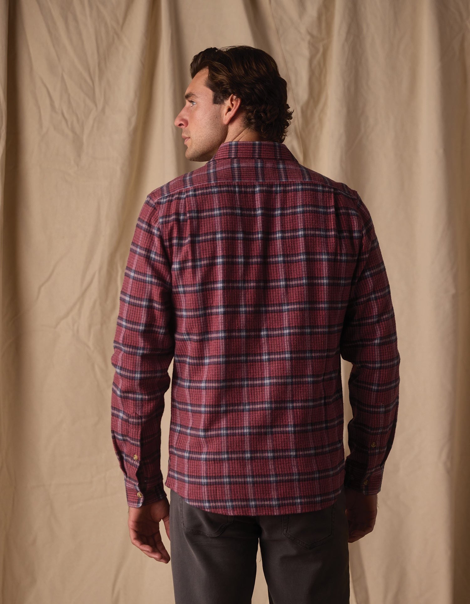 Hudson Double Brushed Flannel Mineral Red Plaid