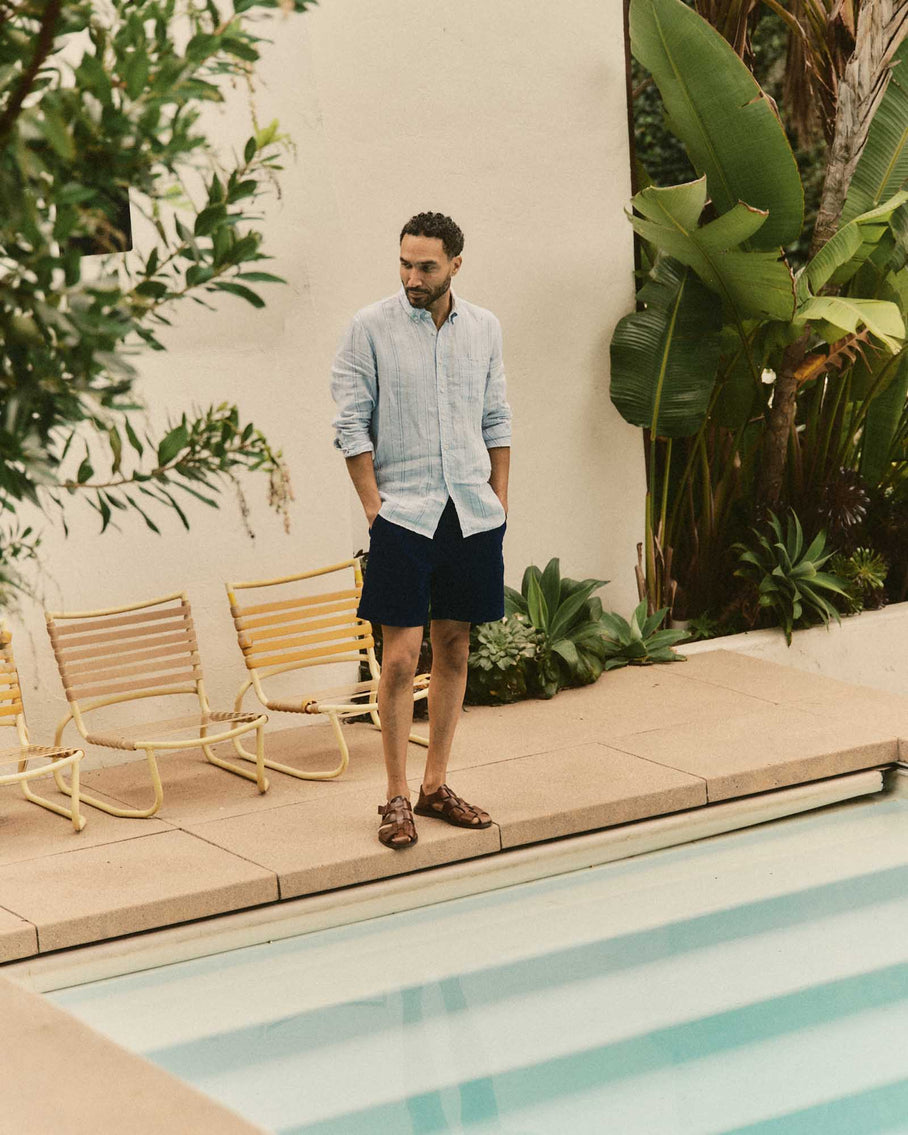 The Jack Blue Sky Stripe Linen