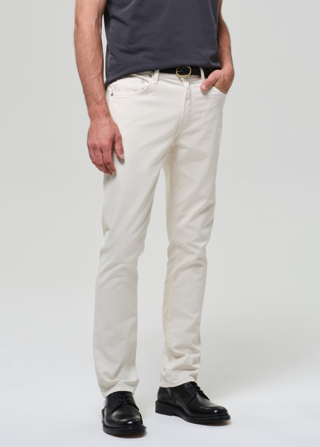 Gage in Italian Canvas Almond (Lt Beige)