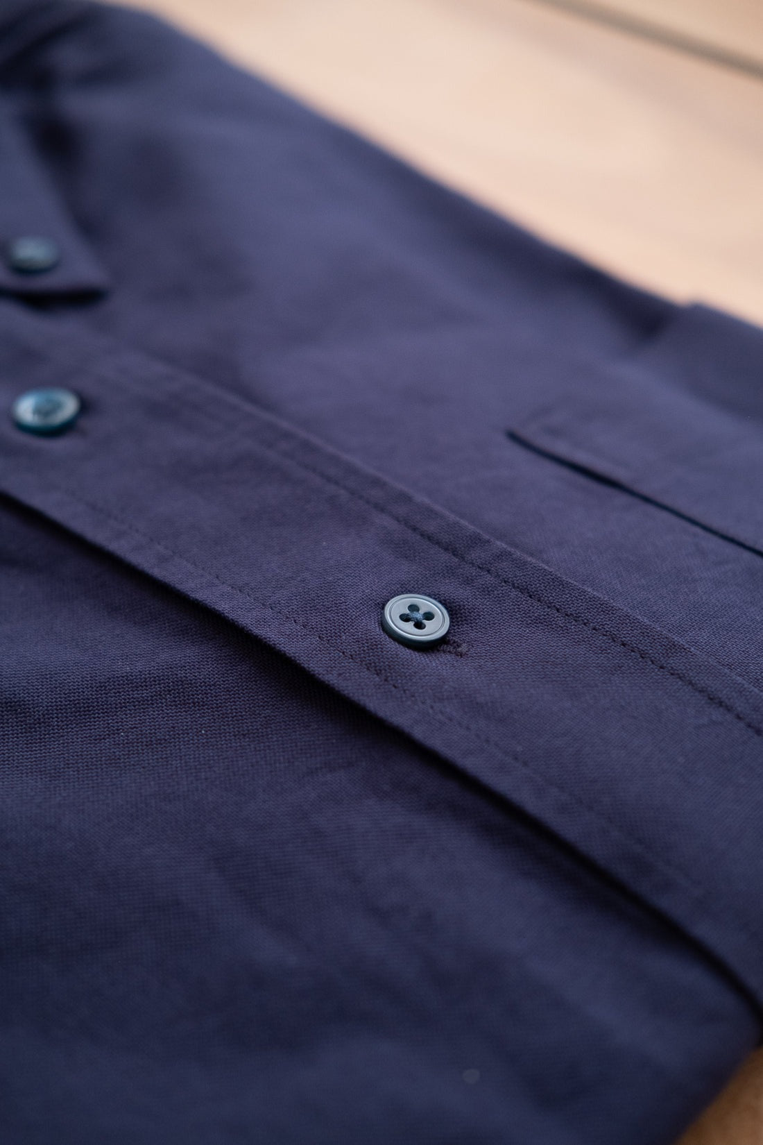 Button Down American Oxford Dark Blue