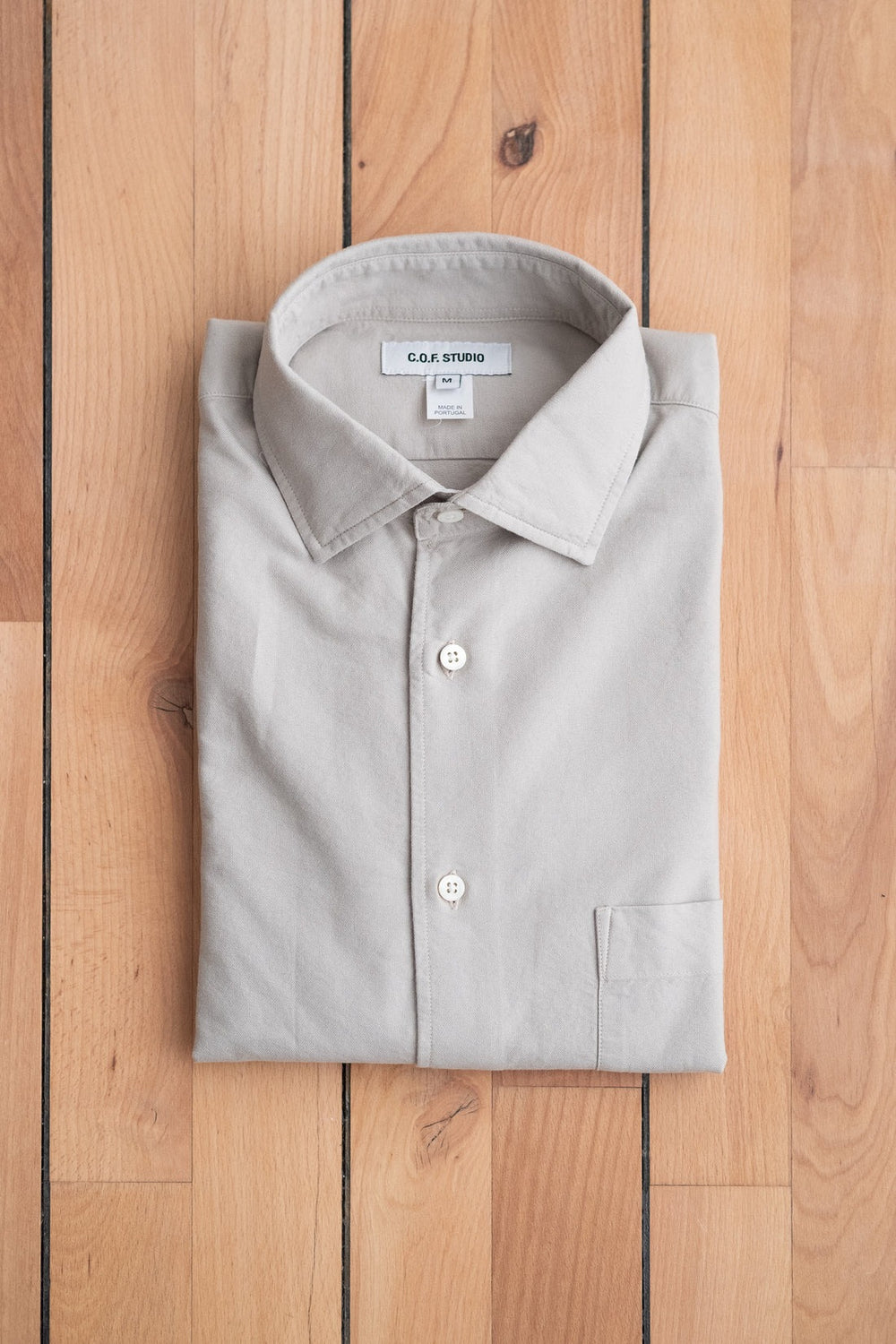 Standard Shirt Oxford Garment Dyed Taupe